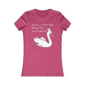 Swan Derful Tee - Bold Comfort Statement Top - Dipaliz - Berry / s - T-shirts