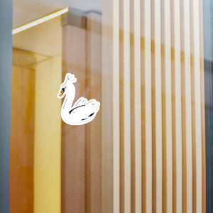Satin Kiss Cut Vinyl Decals - White Swan Design - Dipaliz - Decorative Stickers