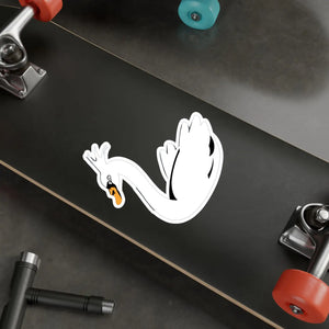 Satin Kiss Cut Vinyl Decals - White Swan Design - Dipaliz - Decorative Stickers
