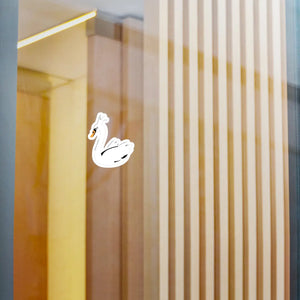 Satin Kiss Cut Vinyl Decals - White Swan Design - Dipaliz - Decorative Stickers