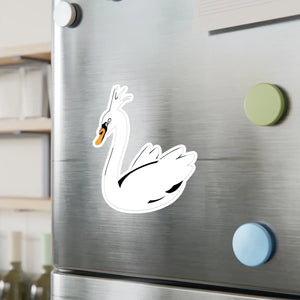 Satin Kiss Cut Vinyl Decals - White Swan Design - Dipaliz - Decorative Stickers