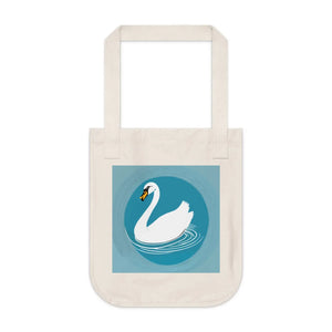 Organic Swan Canvas Tote Bag - Eco-friendly Cotton - Dipaliz - Bags