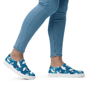 Bold Pattern Canvas Shoes - Trendy Women’s Slip - Dipaliz - Sneakers
