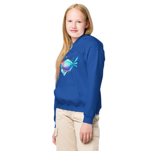 Comfortable Youth Hoodie - Swim Team Fish Heavy Blend - Dipaliz - Hoodies