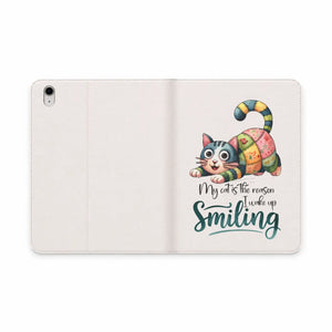 Dipaliz Tablet Case Cute Patchwork Cat Soft Vegan Leather - Computer Accessories