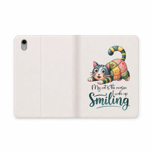 Dipaliz Tablet Case Cute Patchwork Cat Soft Vegan Leather - Computer Accessories