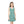 Girls Sleeveless Sundress Teal Pattern Summer Style Dipaliz - Seam Thread Color Automatically Matched to Design / 2t