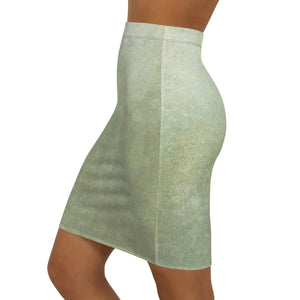 Textured Green Color Pattern Women’s Mini Skirt - Skirts - Xs