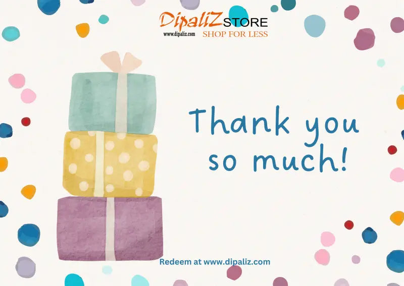 Dipaliz Thank you Gift Card with Abstract Elegance