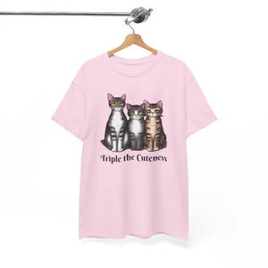 T-shirt - Three Cats Unisex Deluxe Heavy Cotton Tee - Dipaliz