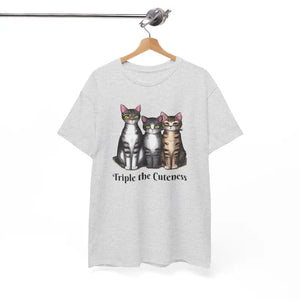 T-shirt - Three Cats Unisex Deluxe Heavy Cotton Tee - Dipaliz