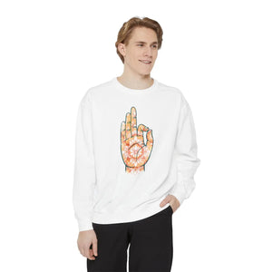Dipaliz Tie Dye Hand Boho Graphic Crewneck Cotton Blend - Sweatshirts
