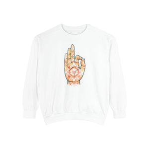 Dipaliz Tie Dye Hand Boho Graphic Crewneck Cotton Blend - Sweatshirts