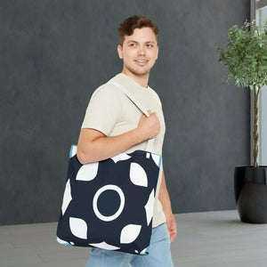 Abstract Black and White Tote Bag - Polyester - Dipaliz - Bags
