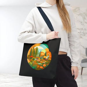 Durable Print Tote Bag - Trees Landscape Polyester - Dipaliz - Bags