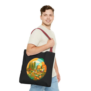 Durable Print Tote Bag - Trees Landscape Polyester - Dipaliz - Bags