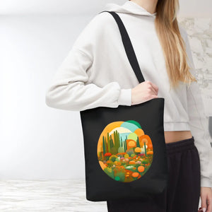Durable Print Tote Bag - Trees Landscape Polyester - Dipaliz - Bags