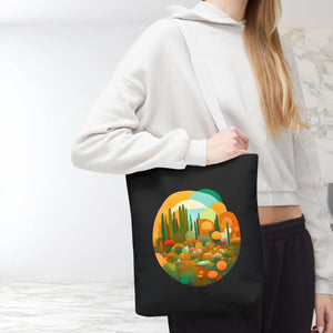 Durable Print Tote Bag - Trees Landscape Polyester - Dipaliz - Bags