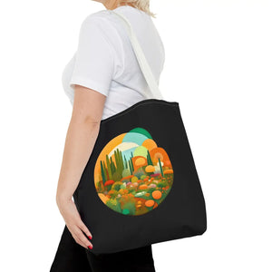 Durable Print Tote Bag - Trees Landscape Polyester - Dipaliz - Bags