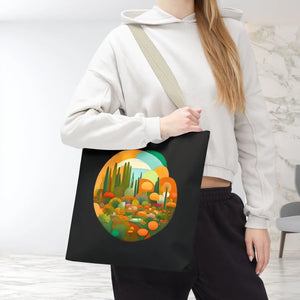 Durable Print Tote Bag - Trees Landscape Polyester - Dipaliz - Bags