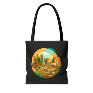 Durable Print Tote Bag - Trees Landscape Polyester - Dipaliz - Bags