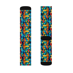 Bold Triangles Sublimation Socks Eco-friendly Gifts - Dipaliz