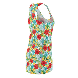 Dipaliz Tropical Floral Racerback Dress Summer Sundress - Dresses - s