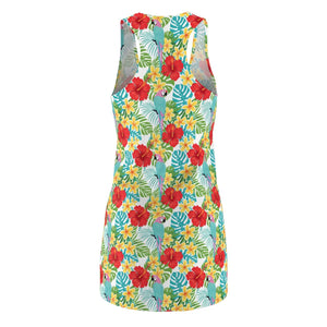 Dipaliz Tropical Floral Racerback Dress Summer Sundress - Dresses - s