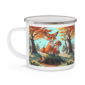 Two Foxes Enamel Camping Mug - Eco-friendly Gift - Dipaliz - Mugs