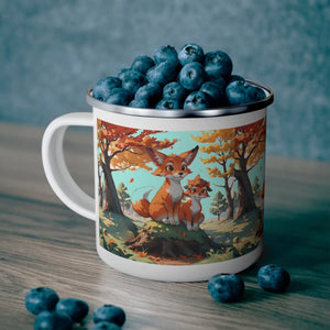 Two Foxes Enamel Camping Mug - Eco-friendly Gift - Dipaliz - Mugs