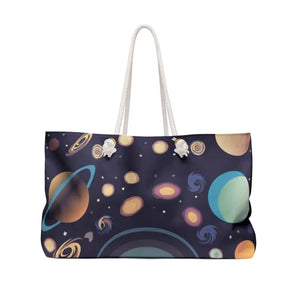 Polyester Weekender Bag Universe Print Women’s Fashion Tote Dipaliz - 24’’ × 13’’ - Bags