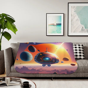 Cloud Spacecraft Sherpa Blanket - Two Colors - Dipaliz - Blankets