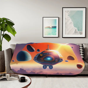 Cloud Spacecraft Sherpa Blanket - Two Colors - Dipaliz - Blankets