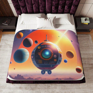 Cloud Spacecraft Sherpa Blanket - Two Colors - Dipaliz - Blankets
