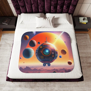 Cloud Spacecraft Sherpa Blanket - Two Colors - Dipaliz - Blankets