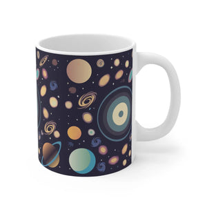 Universe in Space with Galaxies Stars and Planets 11oz - Mugs