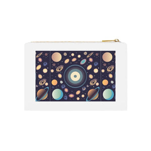 Galaxy Cotton Canvas Cosmetic Bag - Gold Zipper - Dipaliz - & Toiletry Bags