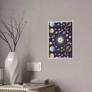 Vibrant Space Poster – Gloss Planets Print - Dipaliz - Posters Prints & Visual Artwork
