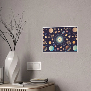 Vibrant Space Poster – Gloss Planets Print - Dipaliz - Posters Prints & Visual Artwork