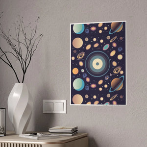 Vibrant Space Poster – Gloss Planets Print - Dipaliz - Posters Prints & Visual Artwork