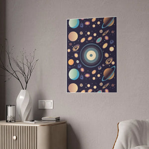 Vibrant Space Poster – Gloss Planets Print - Dipaliz - Posters Prints & Visual Artwork