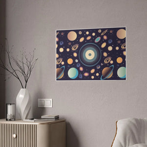 Vibrant Space Poster – Gloss Planets Print - Dipaliz - Posters Prints & Visual Artwork