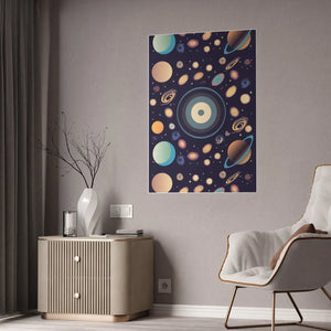 Vibrant Space Poster – Gloss Planets Print - Dipaliz - Posters Prints & Visual Artwork