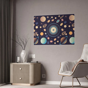 Vibrant Space Poster – Gloss Planets Print - Dipaliz - Posters Prints & Visual Artwork