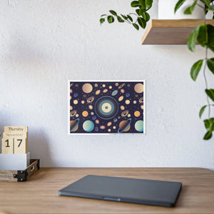 Vibrant Space Poster – Gloss Planets Print - Dipaliz - Posters Prints & Visual Artwork