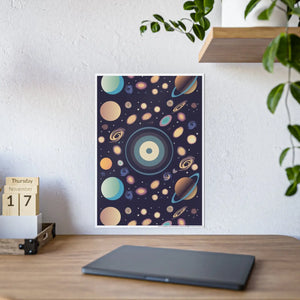 Vibrant Space Poster – Gloss Planets Print - Dipaliz - Posters Prints & Visual Artwork