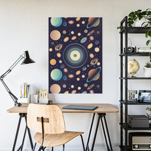 Vibrant Space Poster – Gloss Planets Print - Dipaliz - Posters Prints & Visual Artwork