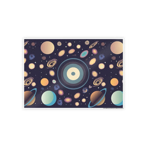 Vibrant Space Poster – Gloss Planets Print - Dipaliz - Posters Prints & Visual Artwork