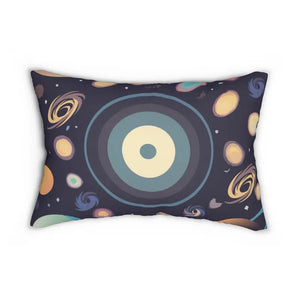 Space Lumbar Pillow - Spun Polyester Universe Design - Dipaliz - 20’’ × 14’’ - Pillows