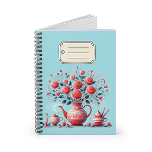 Vibrant Red Roses Notebook - Ruled Line Paper - Dipaliz - Notebooks & Notepads